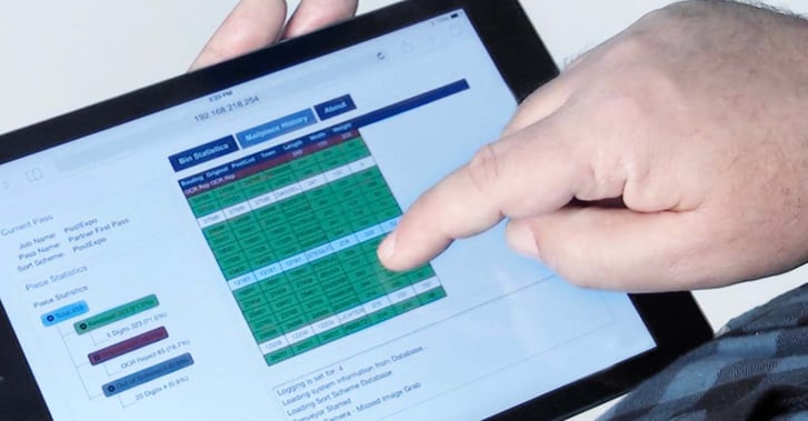 closeup of tablet screen showing ecommerce automation software